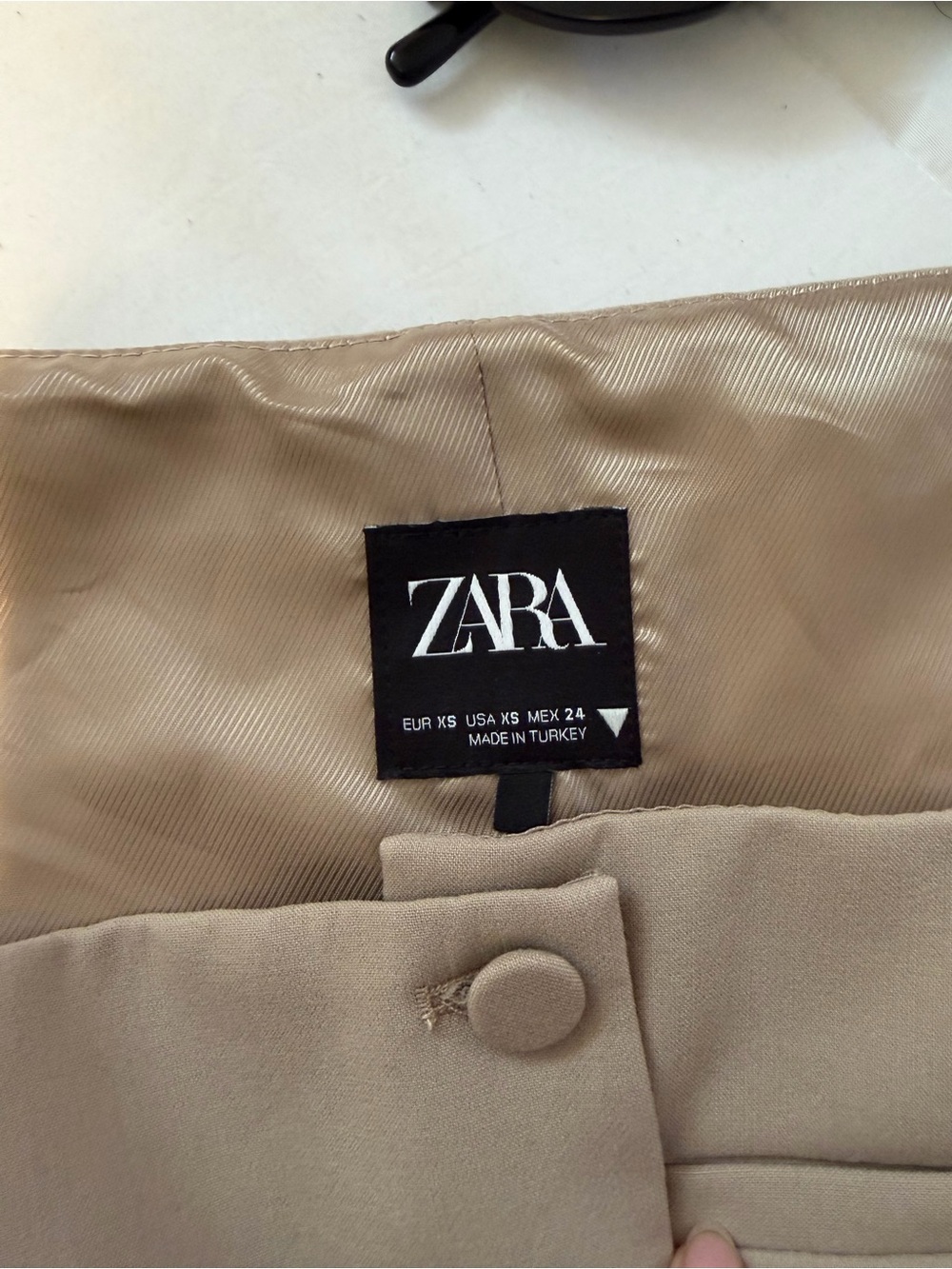 ZARA Satin-Look Beige Cami Top